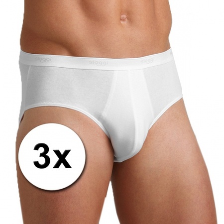 3x Sloggi For Men Basic Midi Slip white
