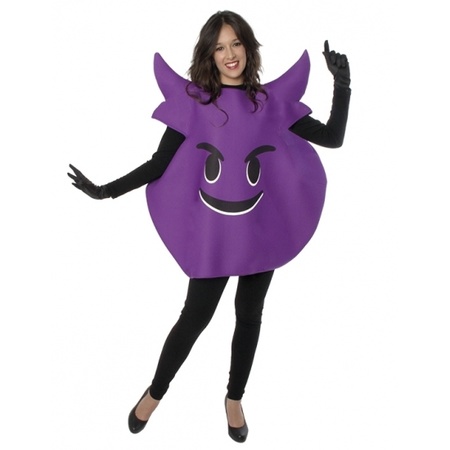 Devil emoticon costume for adults