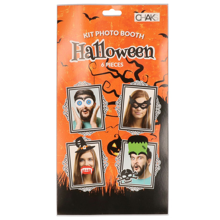 Halloween foto props set - 6-delig - Photobooth accessoires