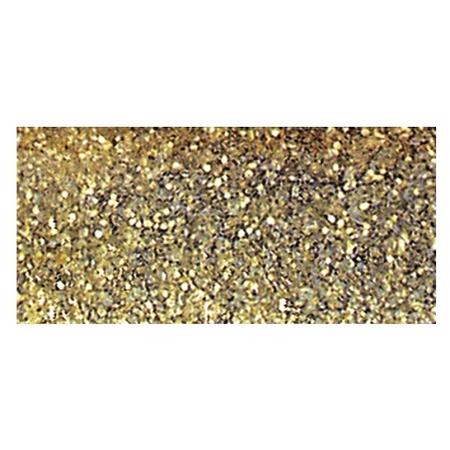 Hobby materiaal glitterflesje goud 10 ml