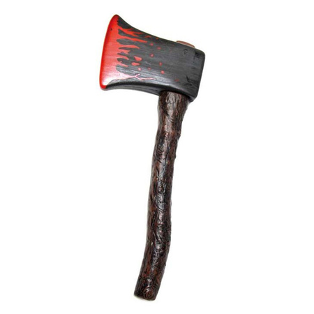Horror plastic lumberjack ax with blood 41 x 16 cm