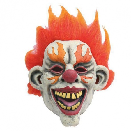 Scary latex mask scary clown