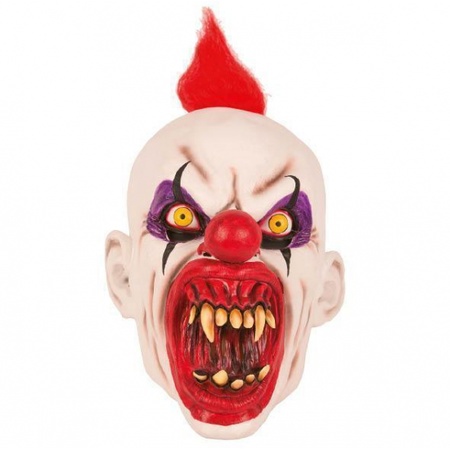 Scary latex mask scary clown