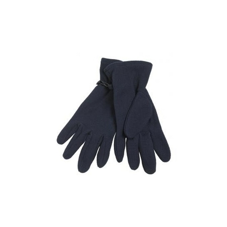 Navy blauwe fleece handschoenen voor volwassenen