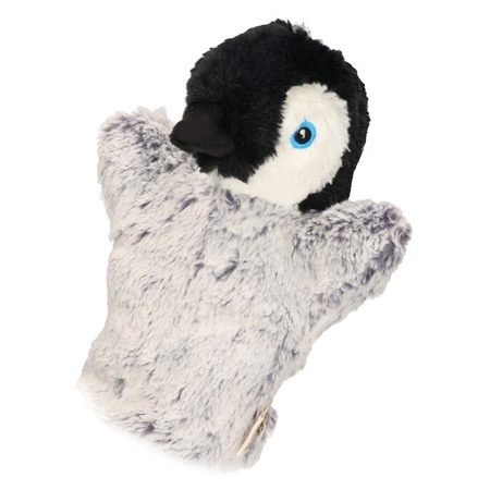 Plush hand puppet soft toy animal penguin 22 cm