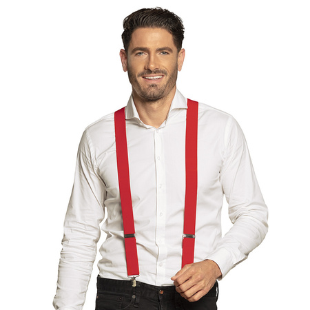 Red suspenders for adults