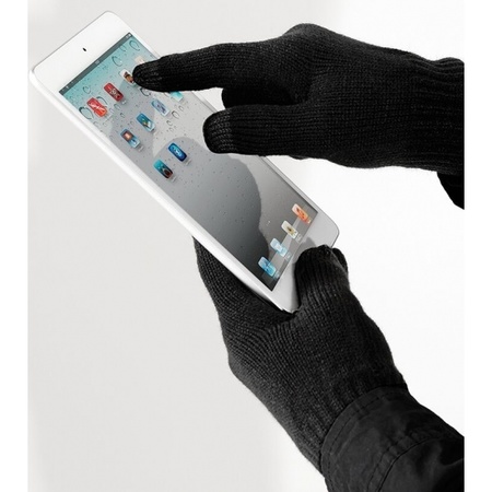 Touchscreen gloves light grey for adults