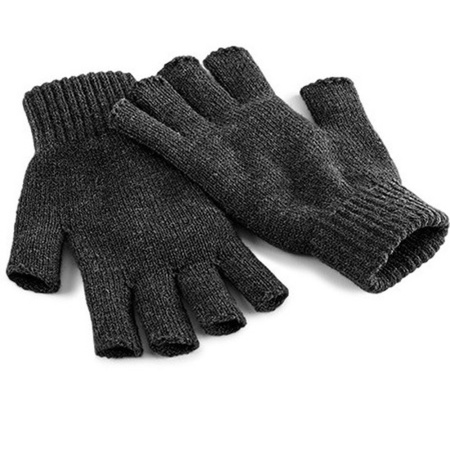 Fingerless gloves grey adults