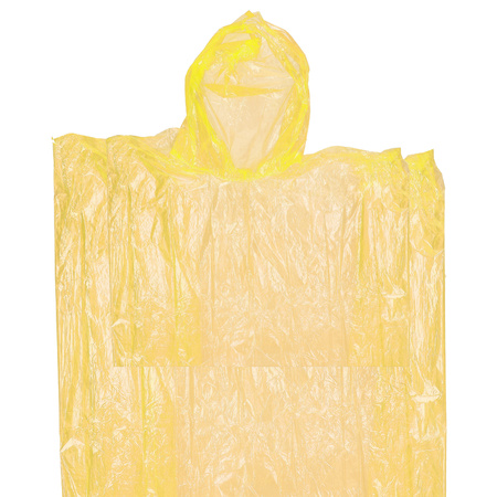 Wegwerp regen poncho voor kinderen geel