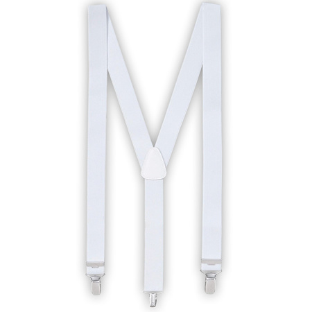 White suspenders for adults