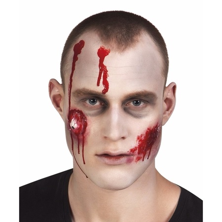 Zombie make-up set with blood capsules
