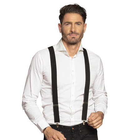 Black suspenders for adults
