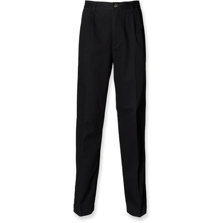 Black large sizes chino trousers for men